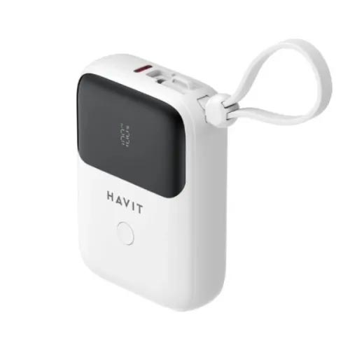 Havit PB5215 10000mah Digital Display Power Bank with USB-C & Lightning Cable Price in Bangladesh