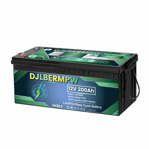DJDC 12V 200Ah LiFePO4 RV 2560Wh Energy Deep Cycle Lithium Battery Price in Bangladesh
